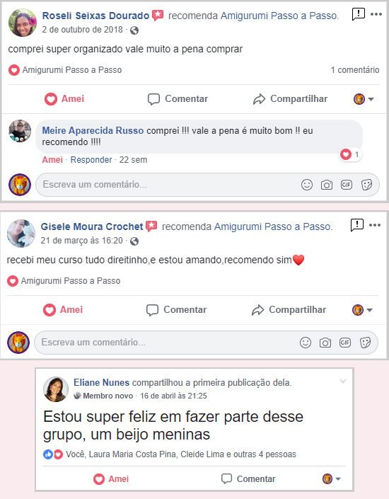 depoimentos do facebook